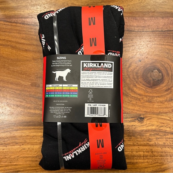 NWT Kirkland Signature Dog Hoodie from Costco — Sz M, Black - Picture 2 of 2